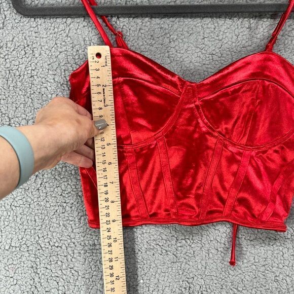 Mixed threads los angeles corset top satin red sz small NWT - Picture 5 of 9